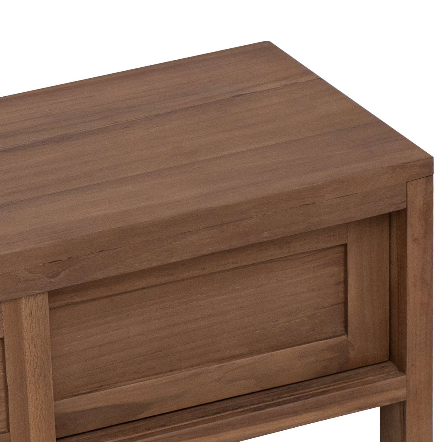 vidaXL TV Cabinet 110 x 30 x 30 cm Solid Teak Wood Natural
