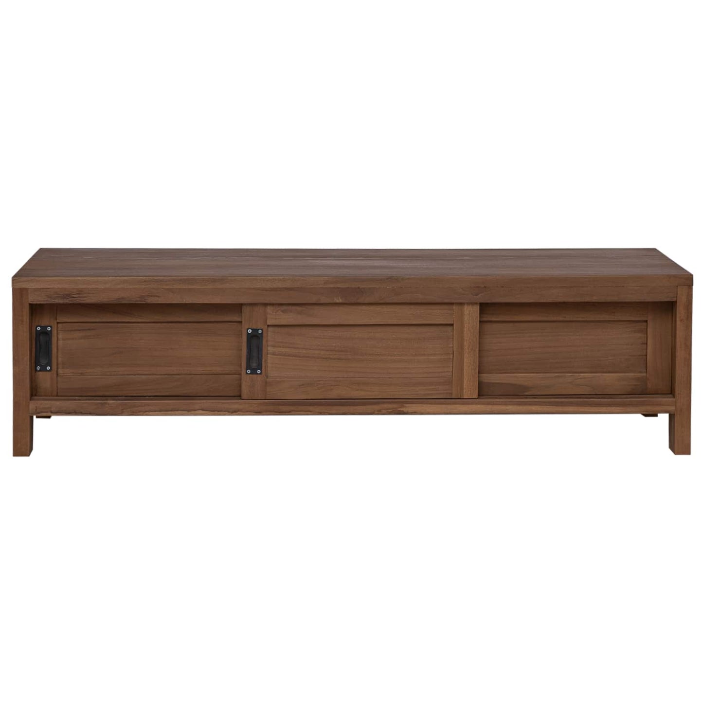 vidaXL TV Cabinet 110 x 30 x 30 cm Solid Teak Wood Natural