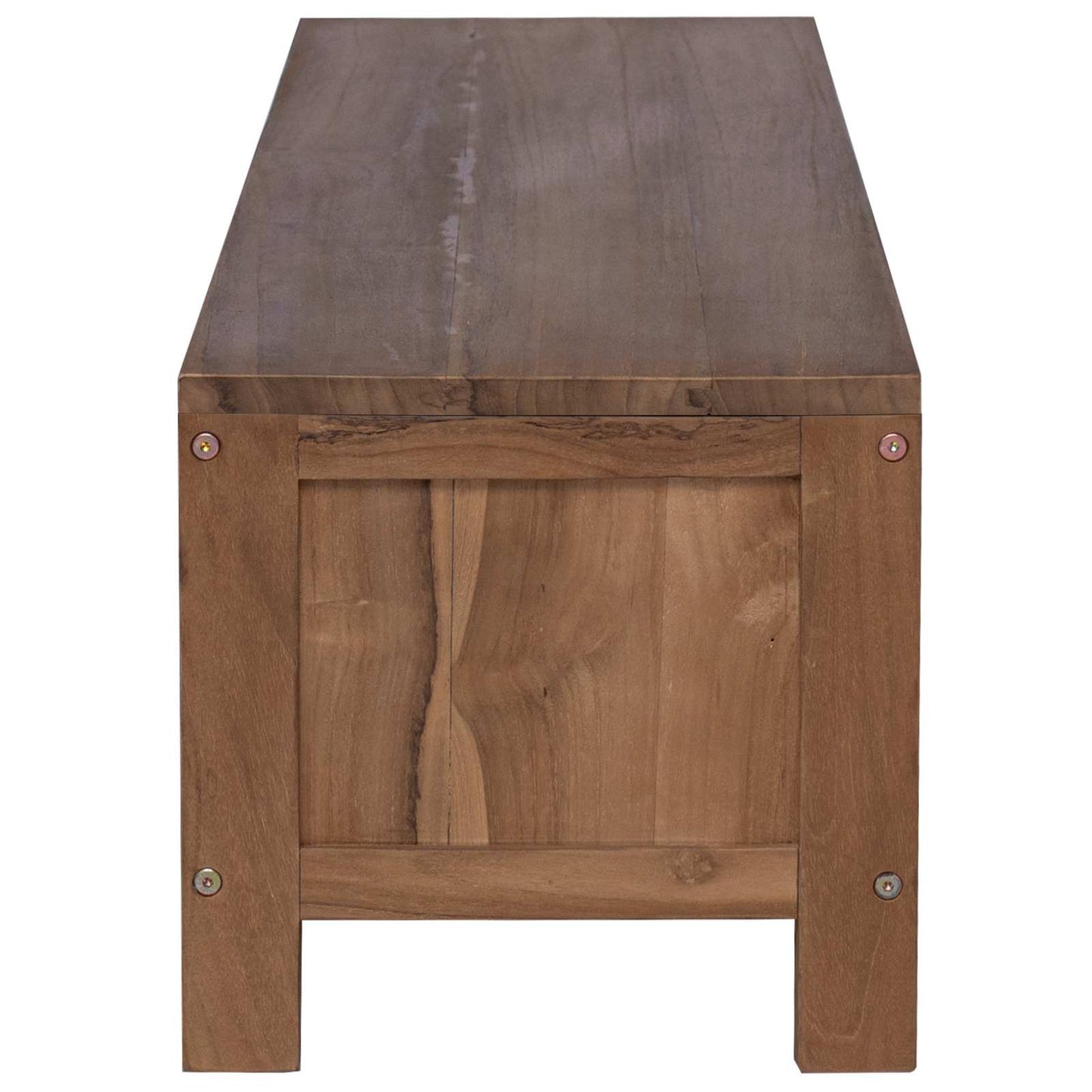 vidaXL TV Cabinet 110 x 30 x 30 cm Solid Teak Wood Natural