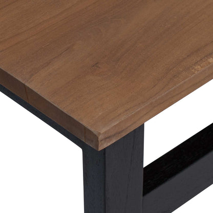 vidaXL Desk Natural Solid Teak Wood 100 x 45 x 75cm