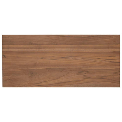 vidaXL Desk Natural Solid Teak Wood 100 x 45 x 75cm