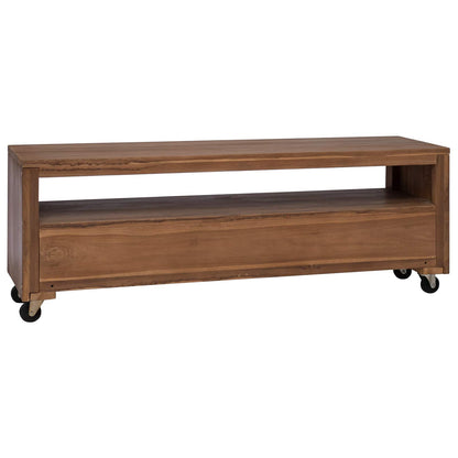 vidaXL TV Cabinet 110 x 30 x 40 cm Natural Solid Teak Wood