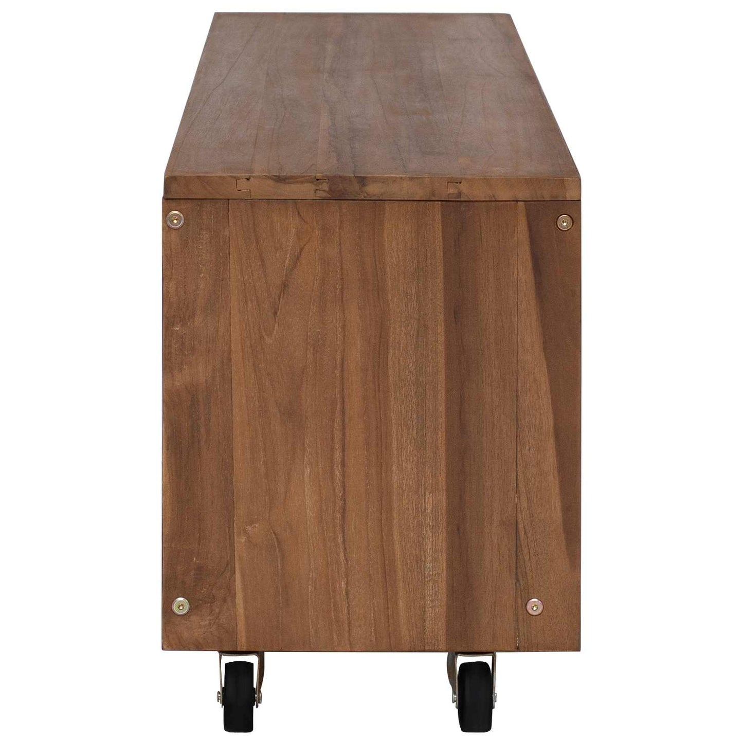 vidaXL TV Cabinet 110 x 30 x 40 cm Natural Solid Teak Wood