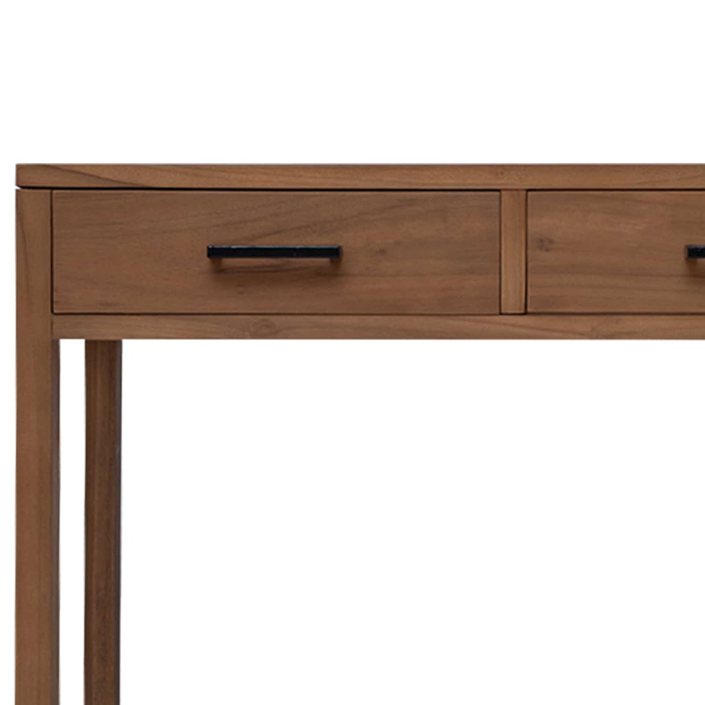 vidaXL Desk with Drawers Natural Solid Teak Wood 80 x 50 x 75 cm