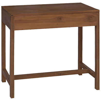 vidaXL Desk with Drawers Natural Solid Teak Wood 80 x 50 x 75 cm