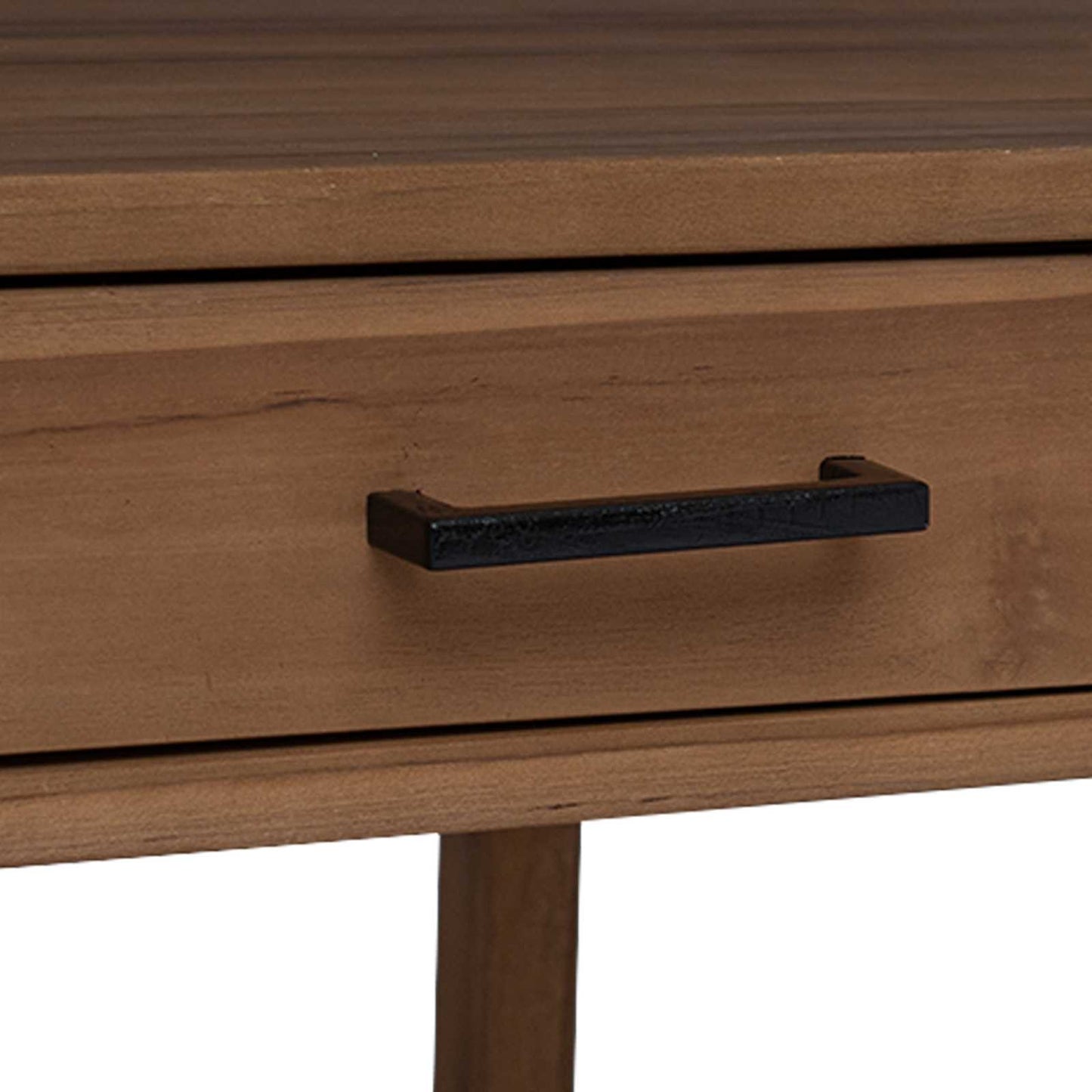 vidaXL Desk with Drawers Natural Solid Teak Wood 110 x 50 x 75 cm