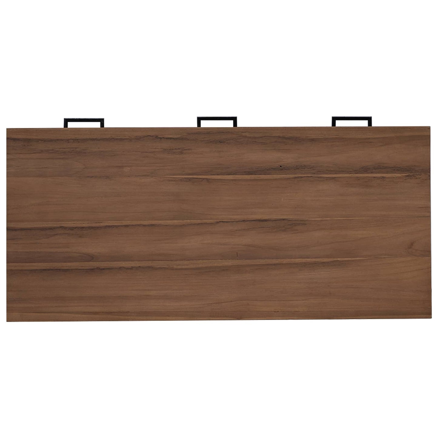 vidaXL Desk with Drawers Natural Solid Teak Wood 110 x 50 x 75 cm