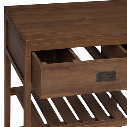 vidaXL Bathroom Cabinet Natural 60 x 45 x 75 cm Solid Teak Wood