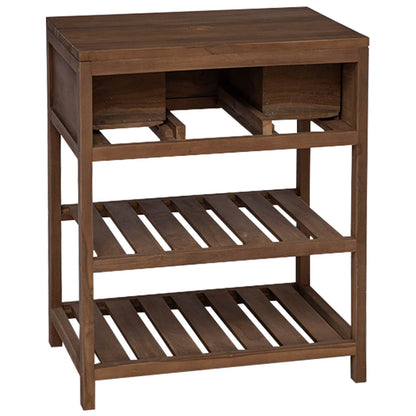 vidaXL Bathroom Cabinet Natural 60 x 45 x 75 cm Solid Teak Wood