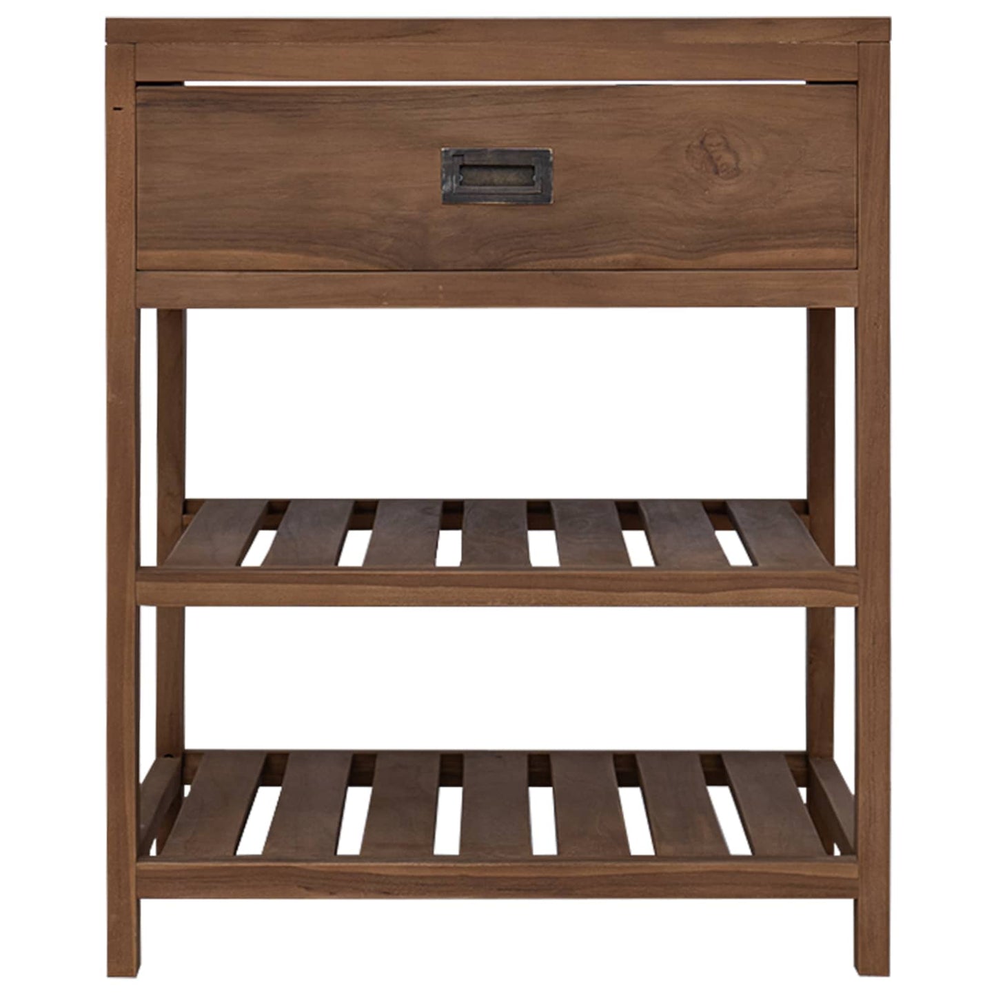 vidaXL Bathroom Cabinet Natural 60 x 45 x 75 cm Solid Teak Wood