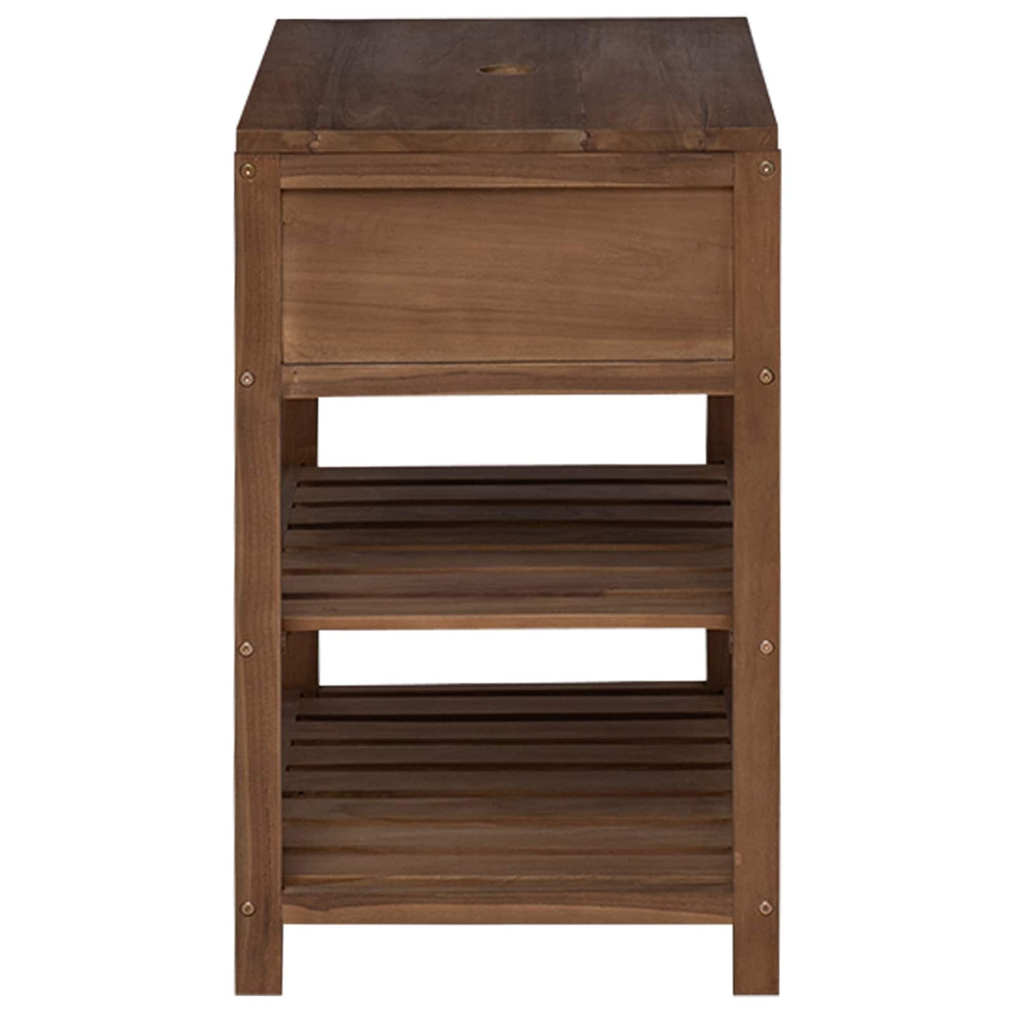 vidaXL Bathroom Cabinet Natural 60 x 45 x 75 cm Solid Teak Wood