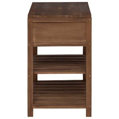 vidaXL Bathroom Cabinet Natural 60 x 45 x 75 cm Solid Teak Wood