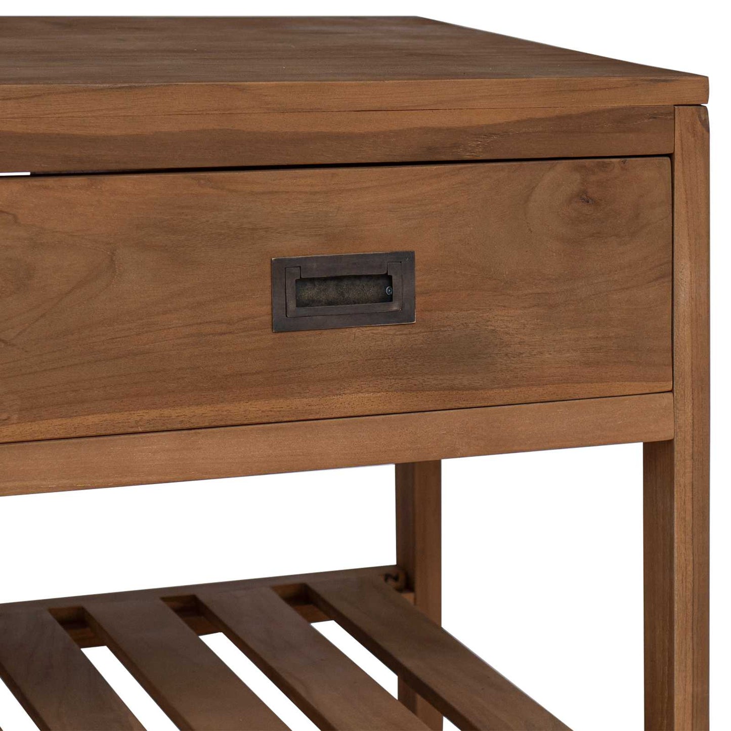 vidaXL Bathroom Cabinet Natural 90 x 45 x 75 cm Solid Teak Wood