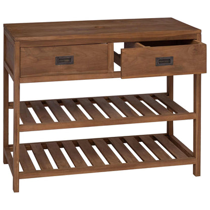 vidaXL Bathroom Cabinet Natural 90 x 45 x 75 cm Solid Teak Wood