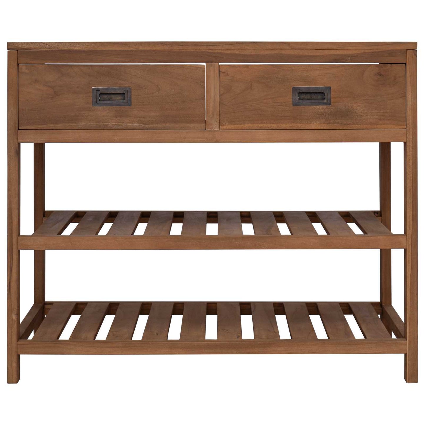 vidaXL Bathroom Cabinet Natural 90 x 45 x 75 cm Solid Teak Wood