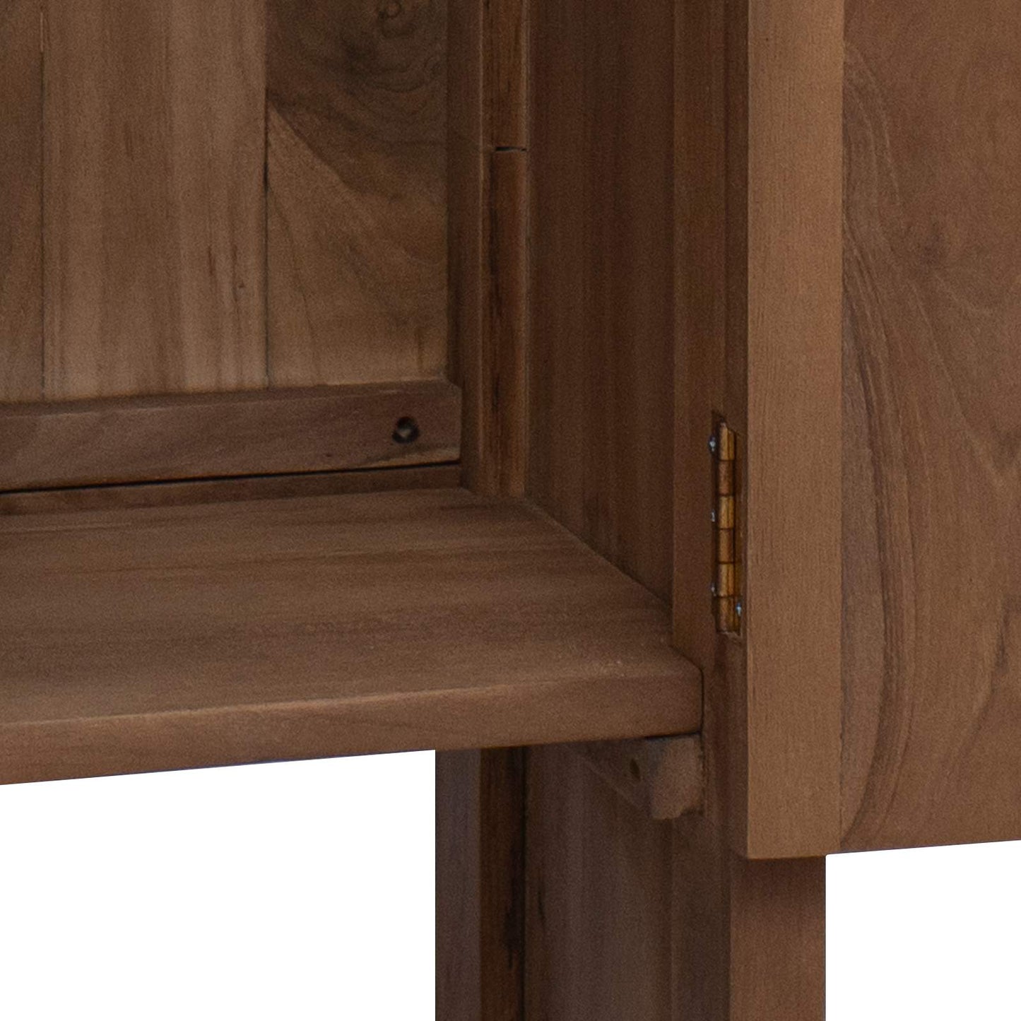 vidaXL Bathroom Side Cabinet Natural 25 x 25 x 100 cm Solid Teak Wood