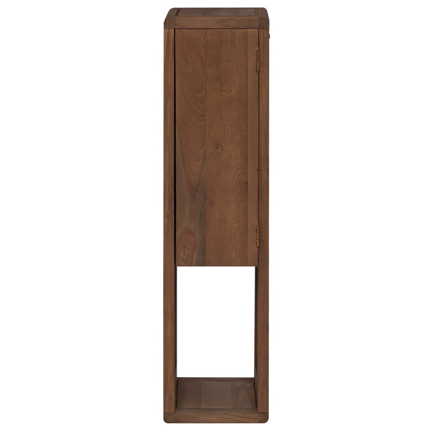 vidaXL Bathroom Side Cabinet Natural 25 x 25 x 100 cm Solid Teak Wood
