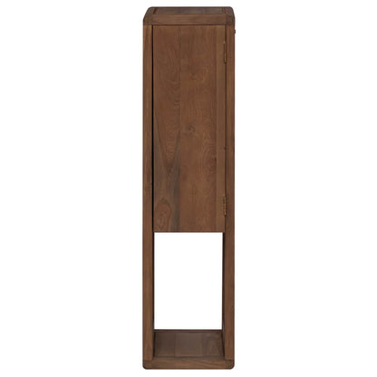 vidaXL Bathroom Side Cabinet Natural 25 x 25 x 100 cm Solid Teak Wood