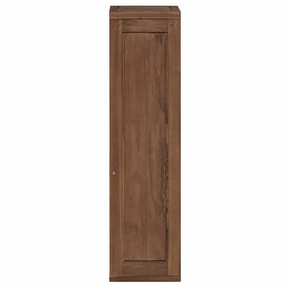 vidaXL Bathroom Side Cabinet Natural 25 x 25 x 100 cm Solid Teak Wood