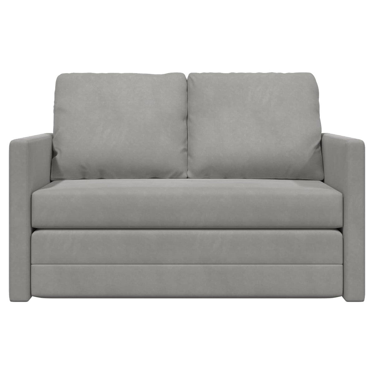 vidaXL Folding Sofa Bed Light Grey 122 x 70 x 60 cm Velvet