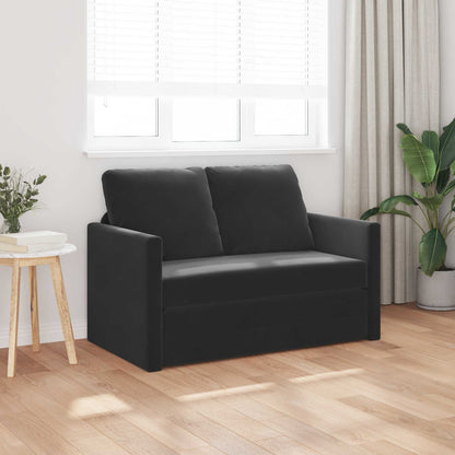 vidaXL Folding Sofa Bed Black 122 x 70 x 60 cm Velvet