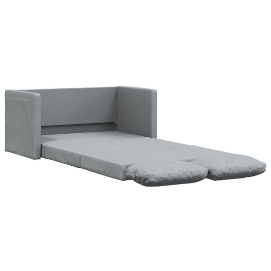 vidaXL Folding Sofa Bed Light Grey 112 x 60 x 55 cm Fabric