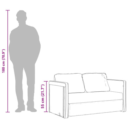 vidaXL Folding Sofa Bed Dark Grey 112 x 60 x 55 cm Fabric