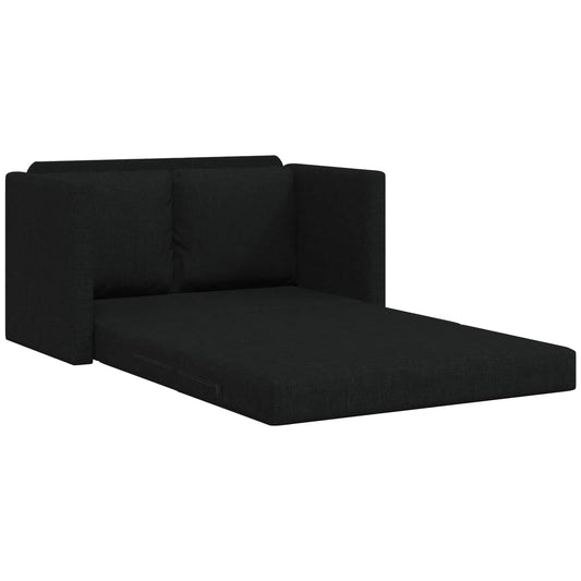 vidaXL Folding Sofa Bed Black 112 x 60 x 55 cm Fabric