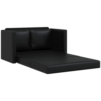 vidaXL Folding Sofa Bed Black 112 x 60 x 55 cm PVC