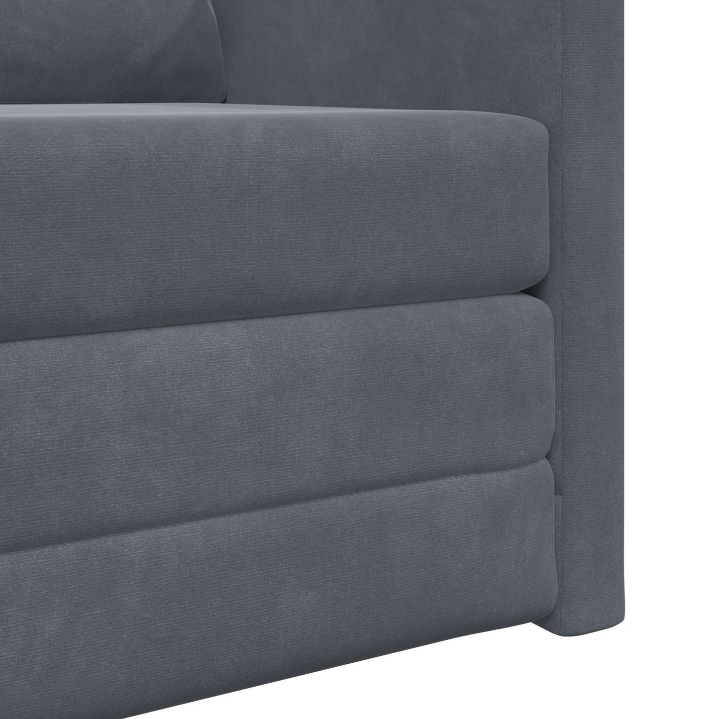 vidaXL Folding Sofa Bed Dark Grey 74 x 77 x 81 cm Velvet