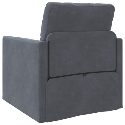 vidaXL Folding Sofa Bed Dark Grey 74 x 77 x 81 cm Velvet