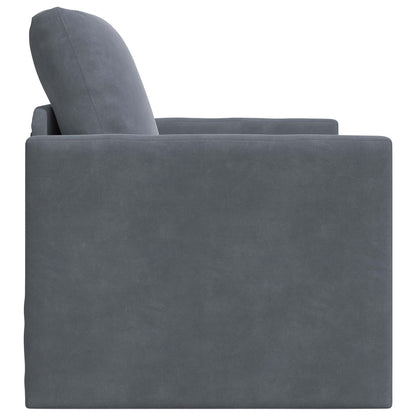 vidaXL Folding Sofa Bed Dark Grey 74 x 77 x 81 cm Velvet