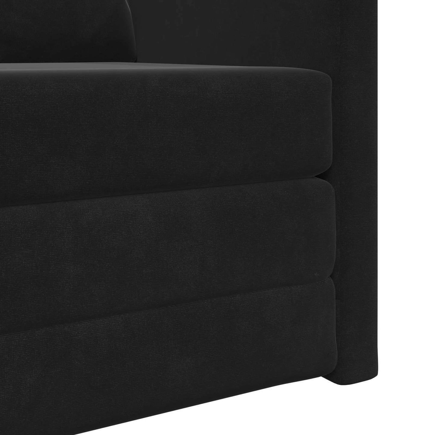 vidaXL Folding Sofa Bed Black 74 x 77 x 81 cm Velvet