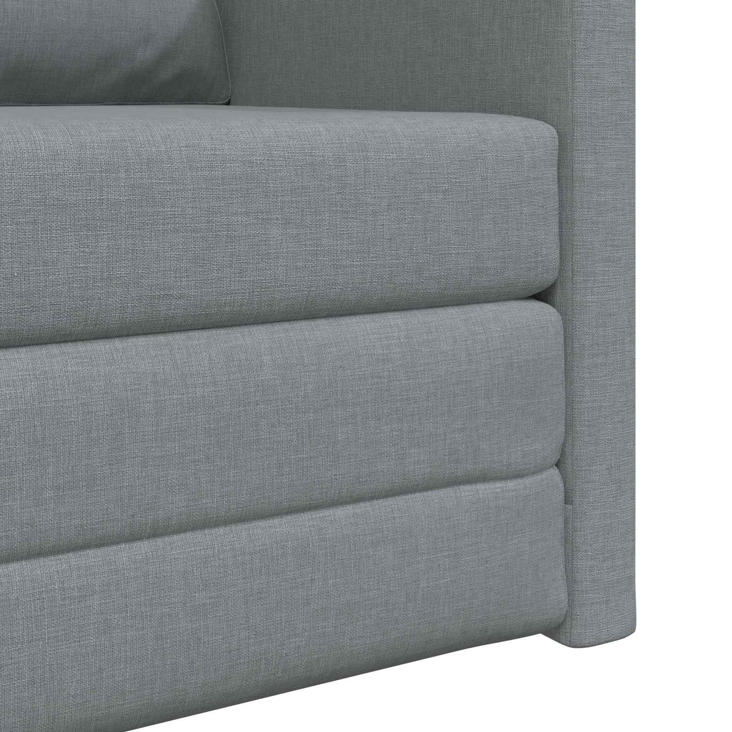 vidaXL Folding Sofa Bed 61cm Light Grey Fabric
