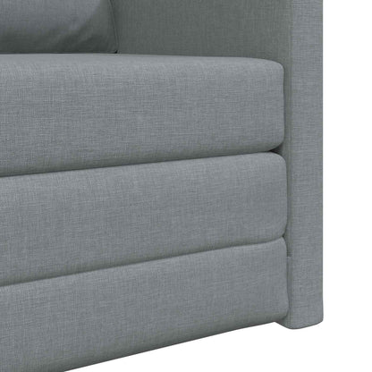 vidaXL Folding Sofa Bed 61cm Light Grey Fabric