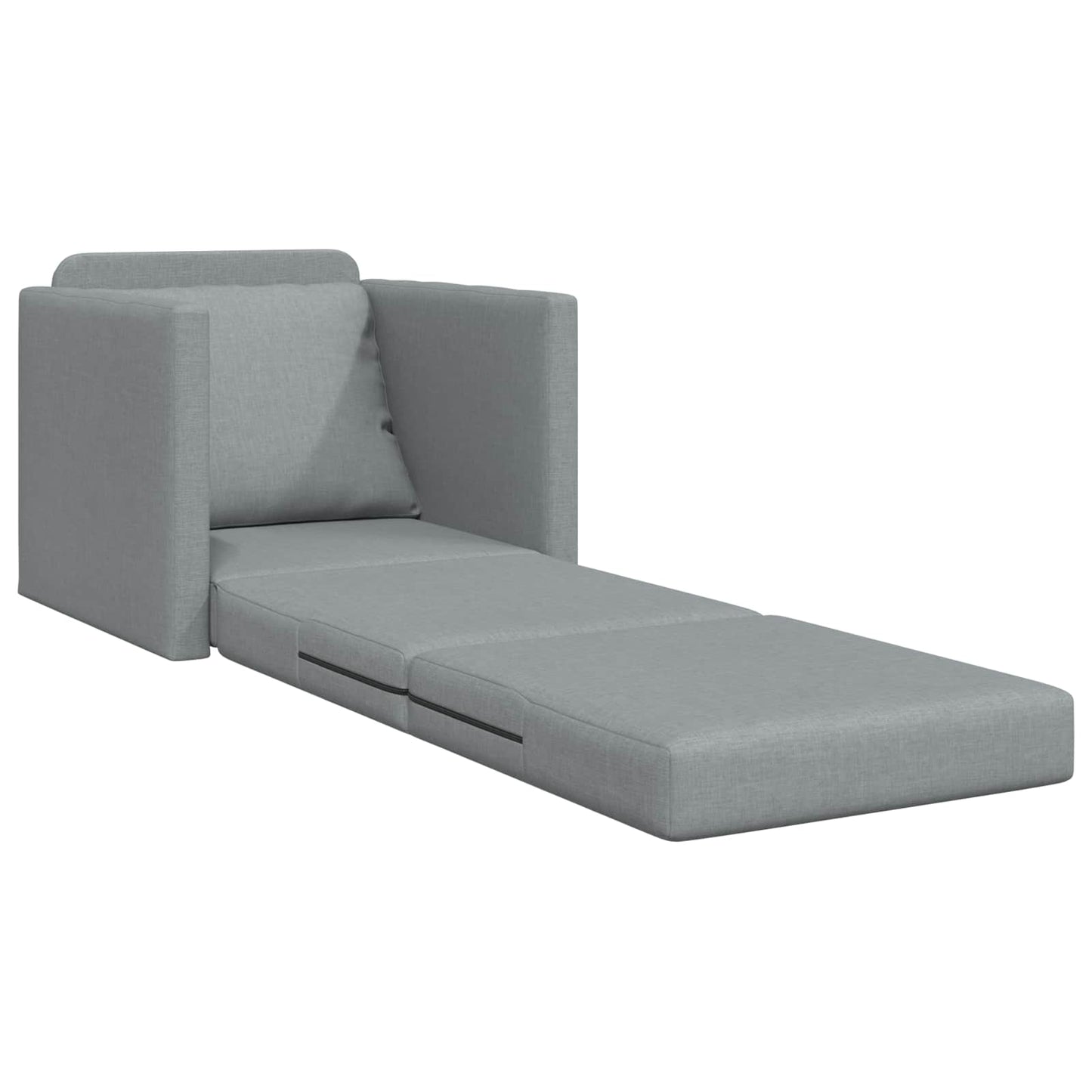 vidaXL Folding Sofa Bed 61cm Light Grey Fabric