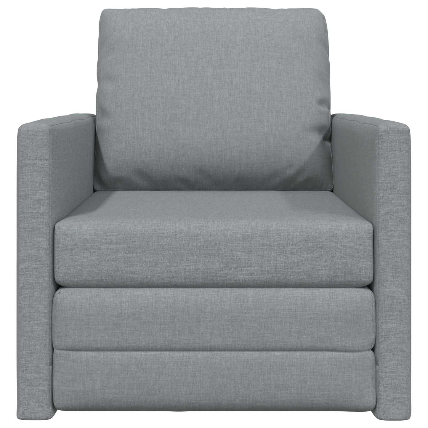 vidaXL Folding Sofa Bed 61cm Light Grey Fabric