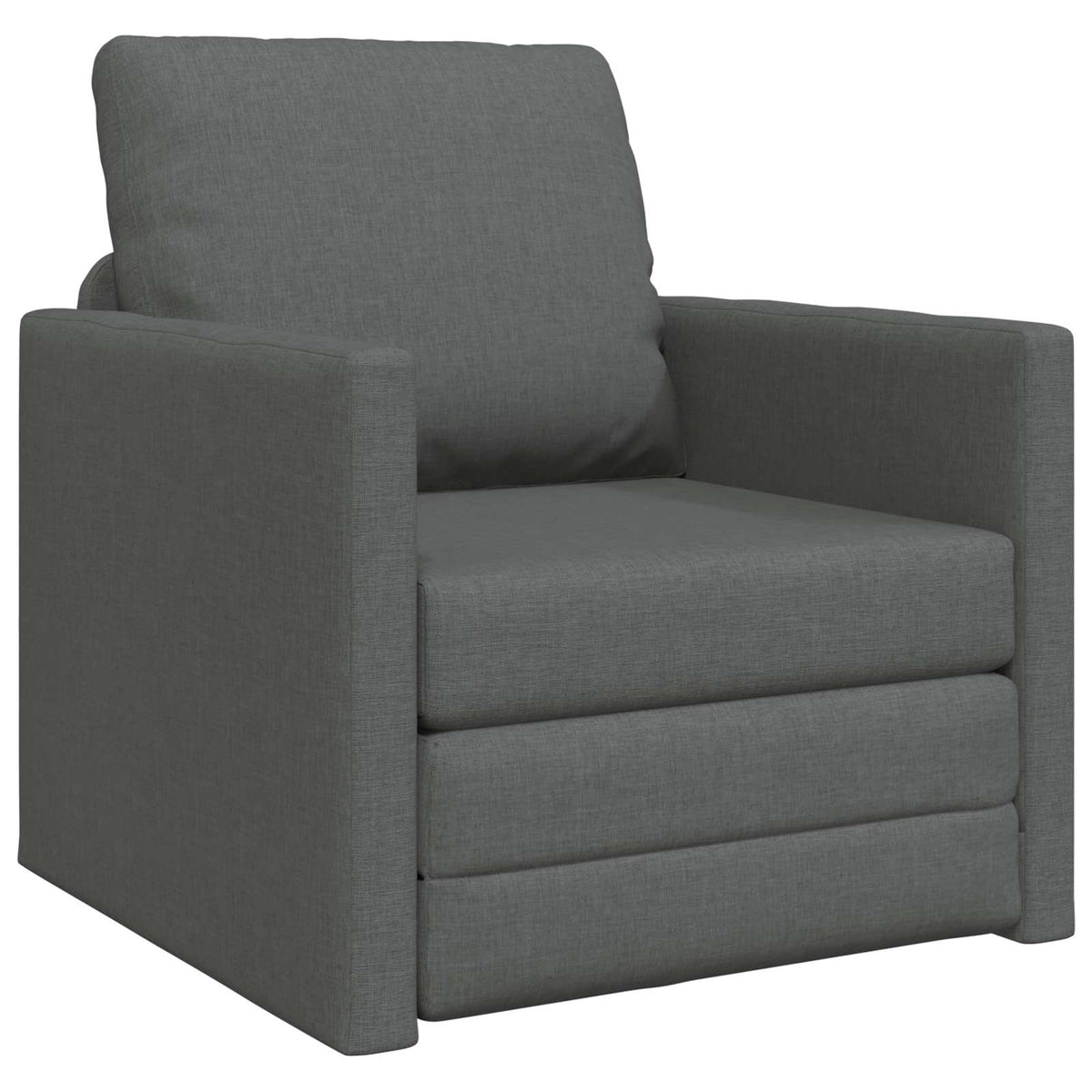 vidaXL Folding Sofa Bed Dark Grey 74 x 77 x 81 cm Fabric