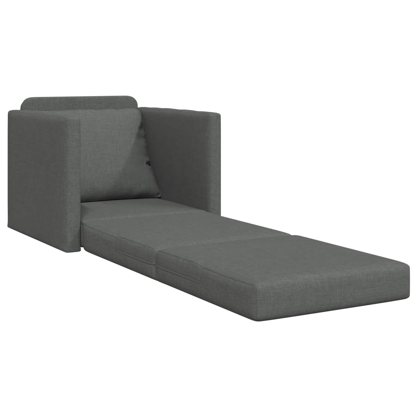 vidaXL Folding Sofa Bed Dark Grey 74 x 77 x 81 cm Fabric