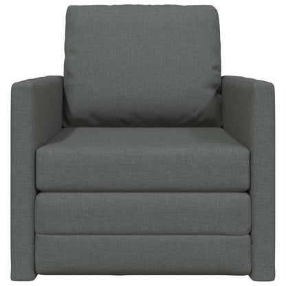 vidaXL Folding Sofa Bed Dark Grey 74 x 77 x 81 cm Fabric