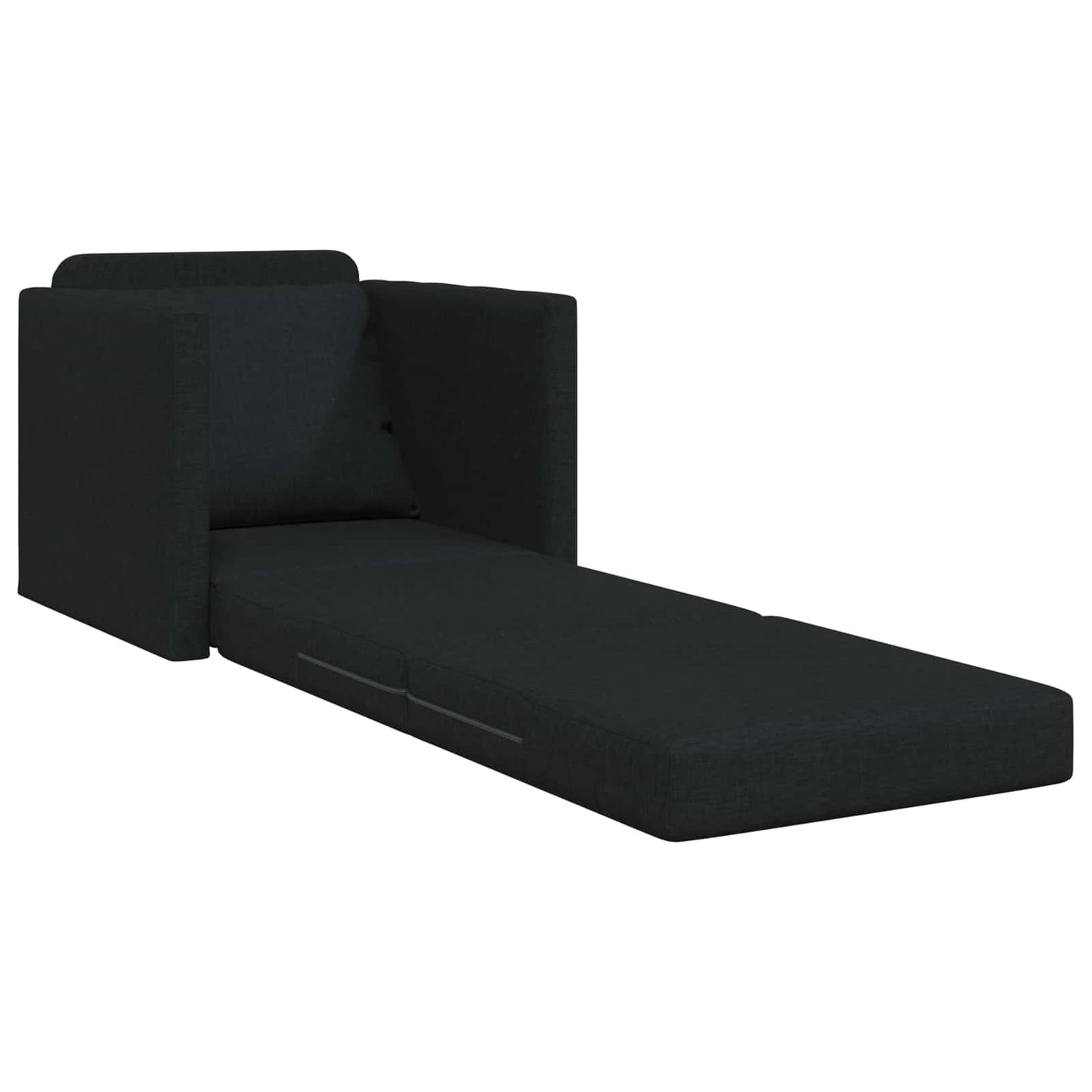 vidaXL Folding Sofa Bed Black 74 x 77 x 81 cm Fabric