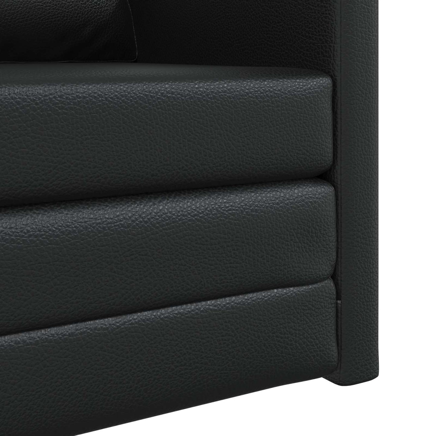 vidaXL Folding Sofa Bed Black 74 x 77 x 81 cm PVC
