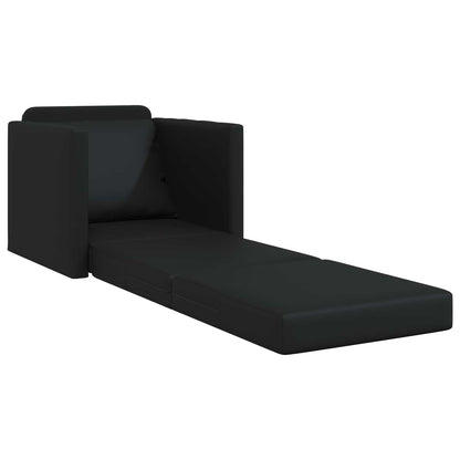 vidaXL Folding Sofa Bed Black 74 x 77 x 81 cm PVC