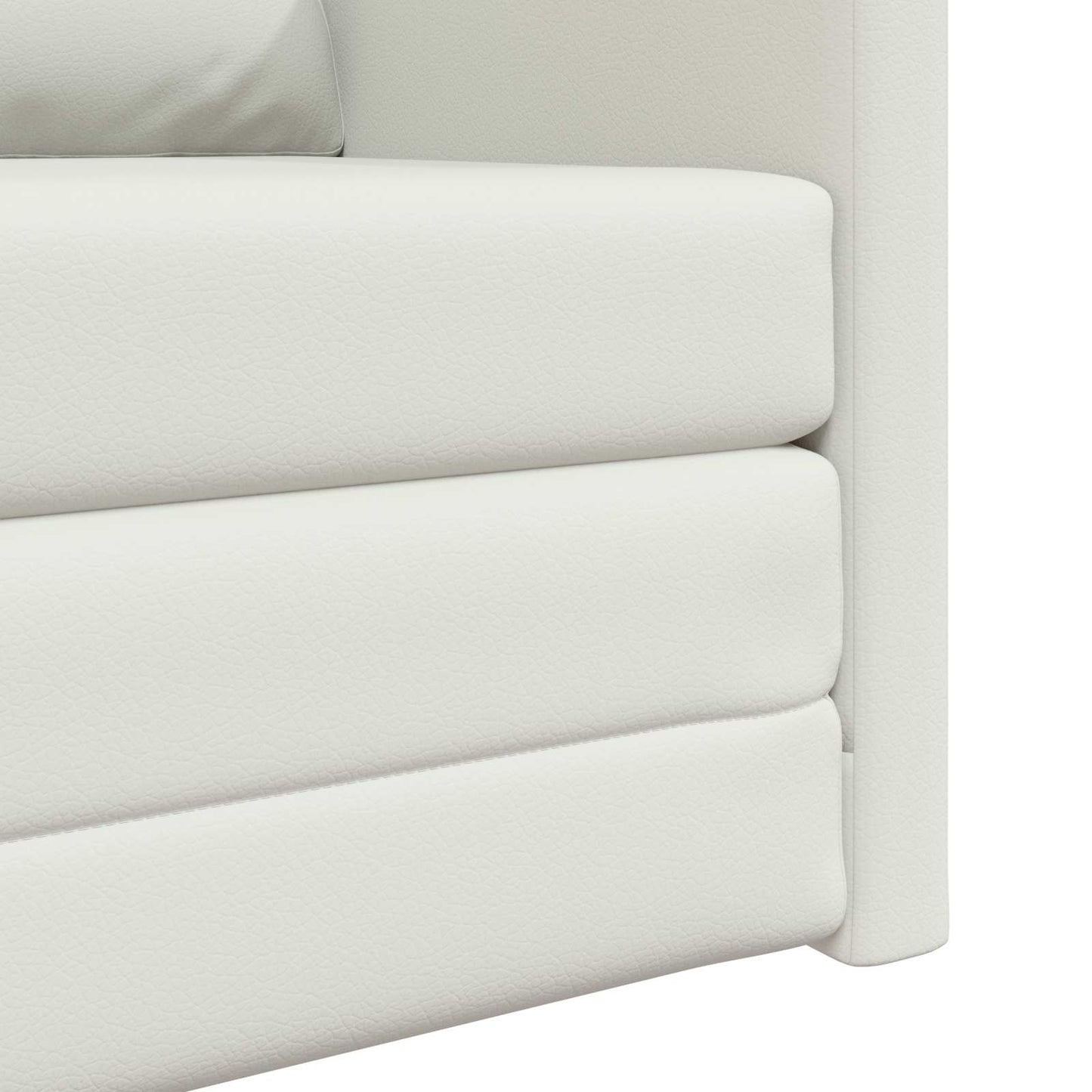 vidaXL Folding Sofa Bed White 74 x 77 x 81 cm PVC