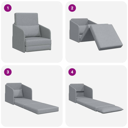 vidaXL Folding Sofa Bed Light Grey 65 x 80 x 83 cm Fabric
