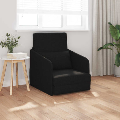 vidaXL Folding Sofa Bed Black 65 x 80 x 83 cm Fabric
