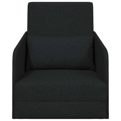 vidaXL Folding Sofa Bed Black 65 x 80 x 83 cm Fabric