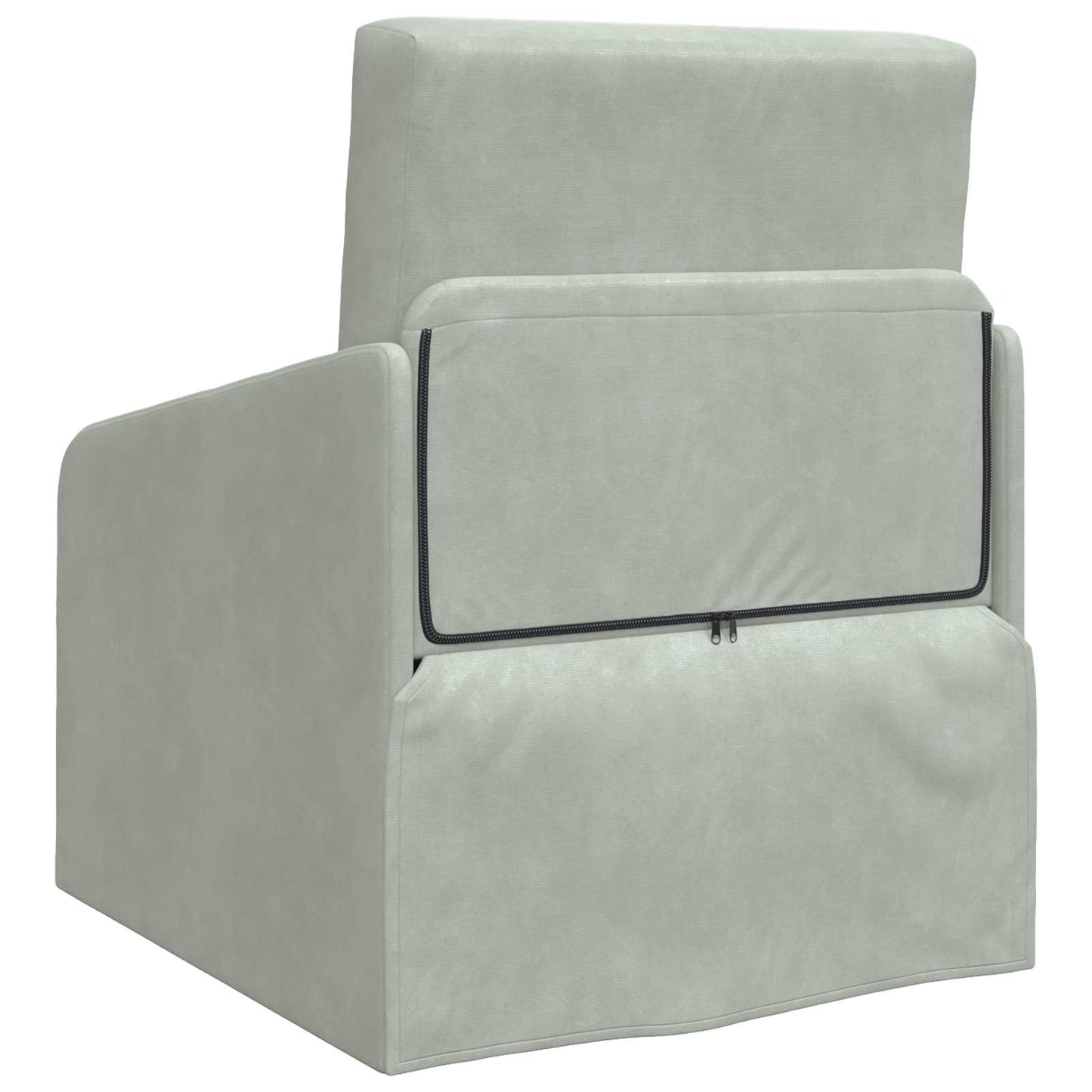 vidaXL Folding Sofa Bed Light Grey 65 x 80 x 83 cm Velvet