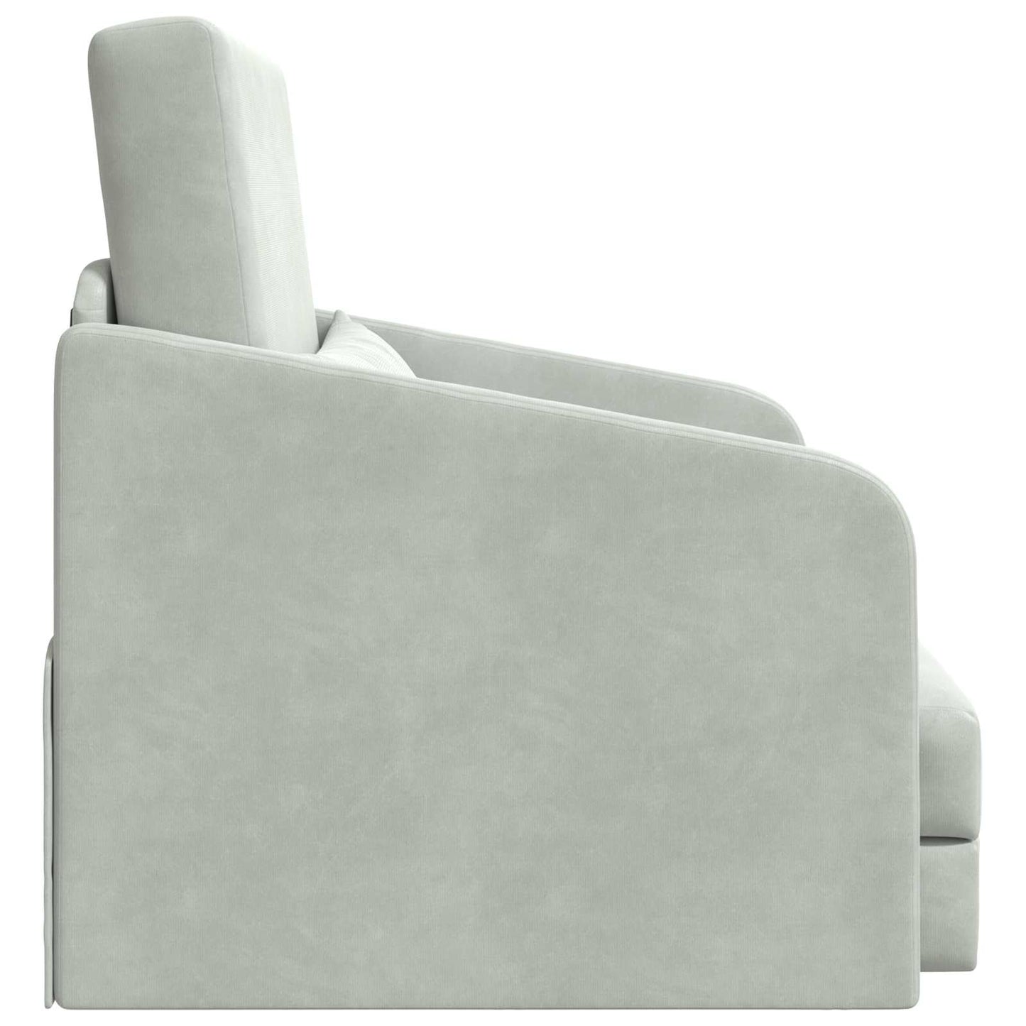 vidaXL Folding Sofa Bed Light Grey 65 x 80 x 83 cm Velvet