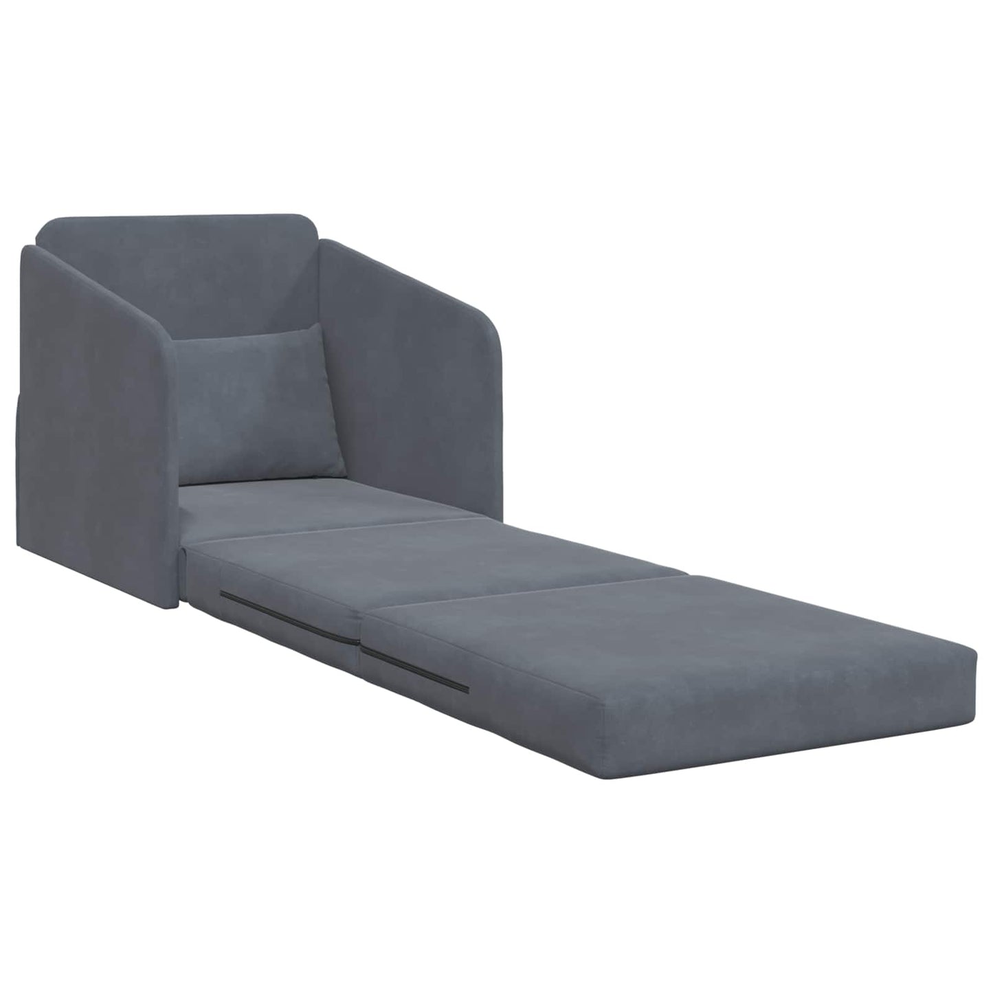 vidaXL Folding Sofa Bed Dark Grey 65 x 80 x 83 cm Velvet